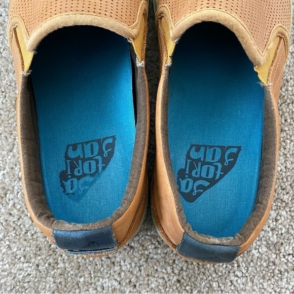 Satorisan | Brown Tan Perforated Leather Slip On Sneakers Size Eu 41 Men's 8 - Picture 7 of 9